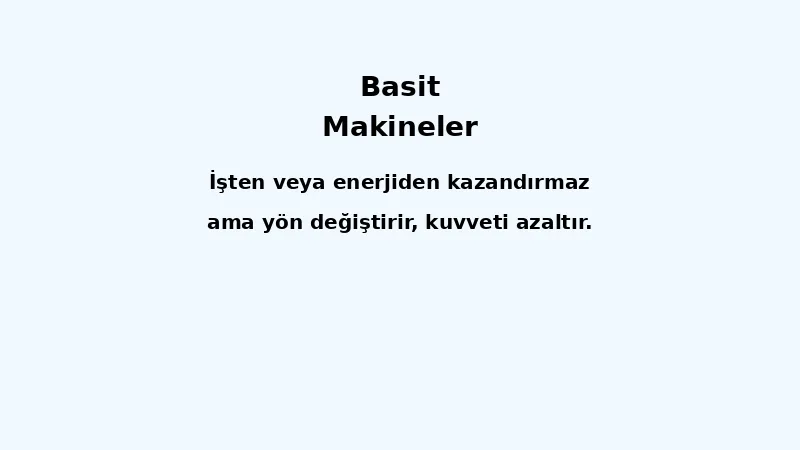 Basit Makineler