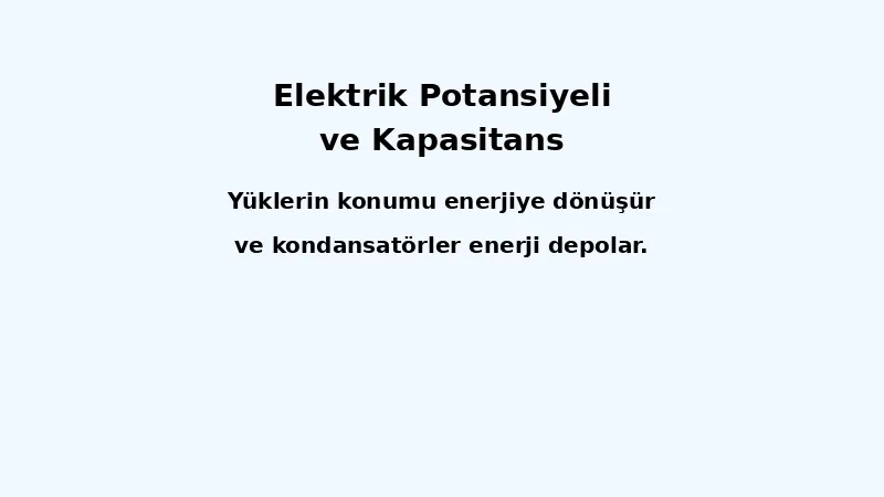 Elektrik Potansiyeli ve Kapasitans