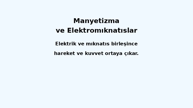 Manyetizma ve Elektromıknatıslar