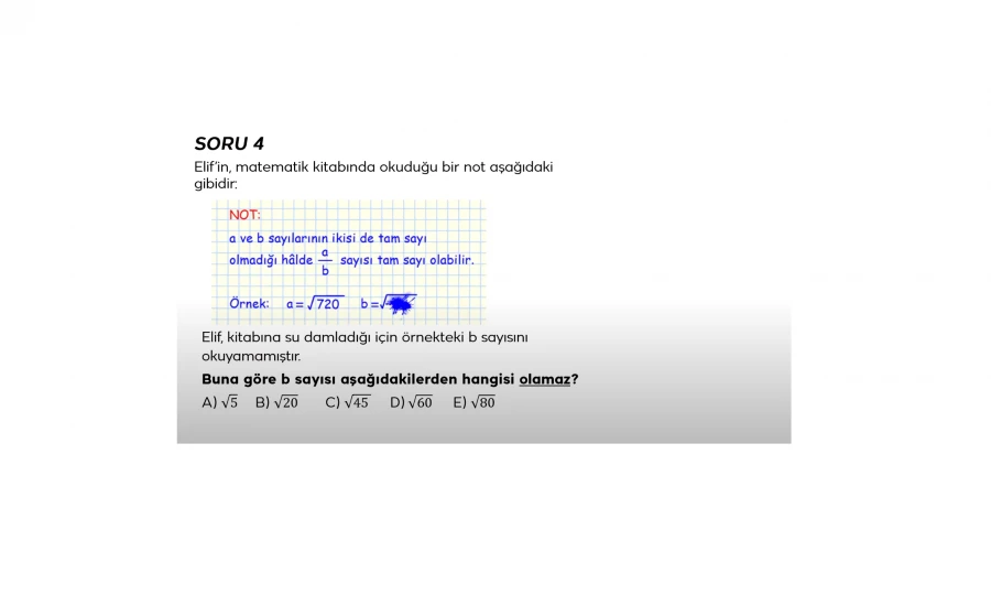 2024 TYT Matematik Soru 4 – Kareköklü Sayılar ve Tam Sayı Olma Durumu