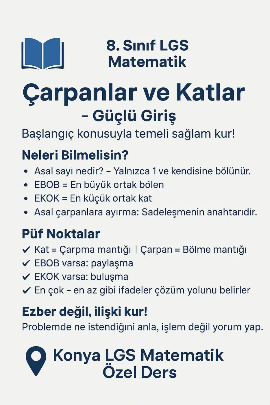 Çarpanlar ve Katlar Konusuna Güçlü Giriş